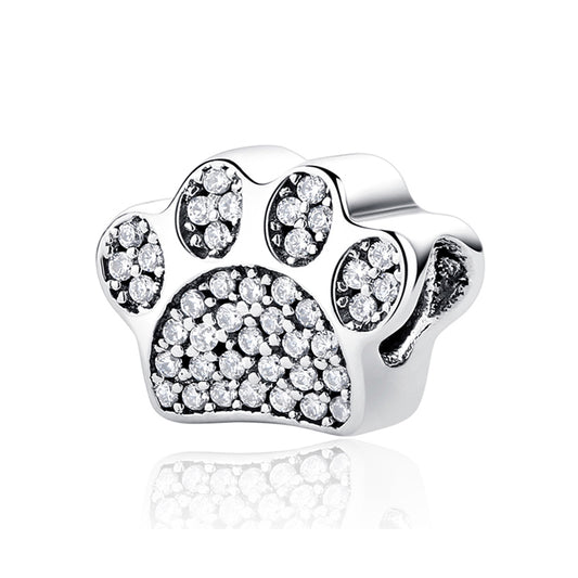 Crystal Dog Paw Charm