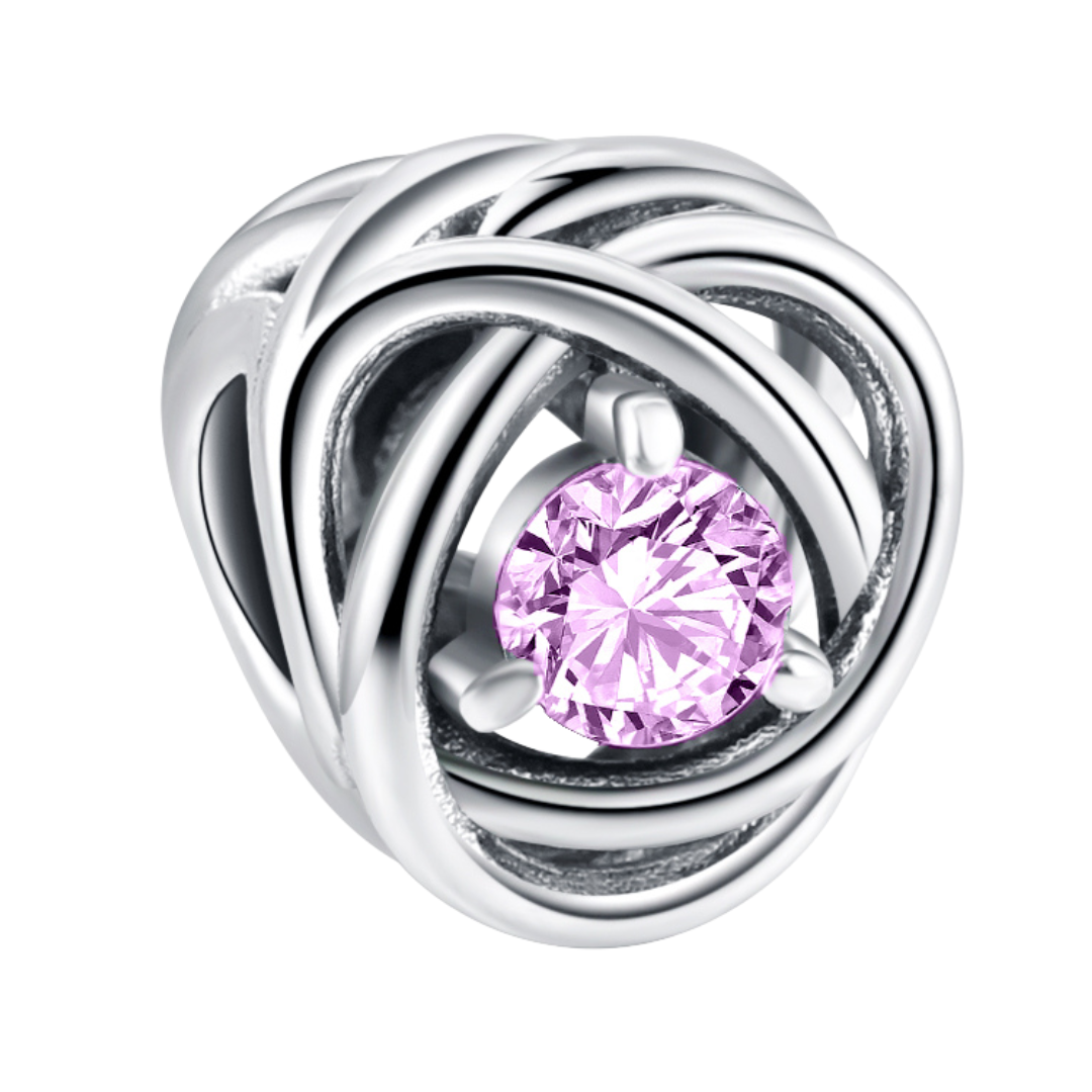 Radiant Pink Zircon Charm