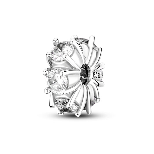 White Zircon Blossom Charm